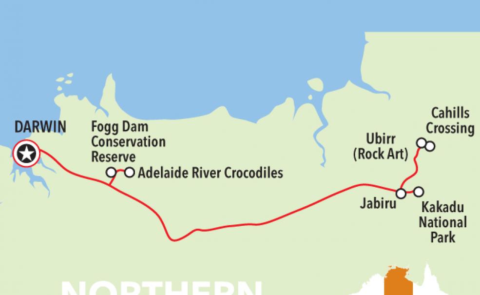 Kakadu Wilderness Escape from Darwin + Croc Cruise, Darwin
